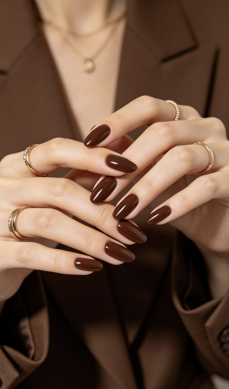 Warm brown Press On Nails